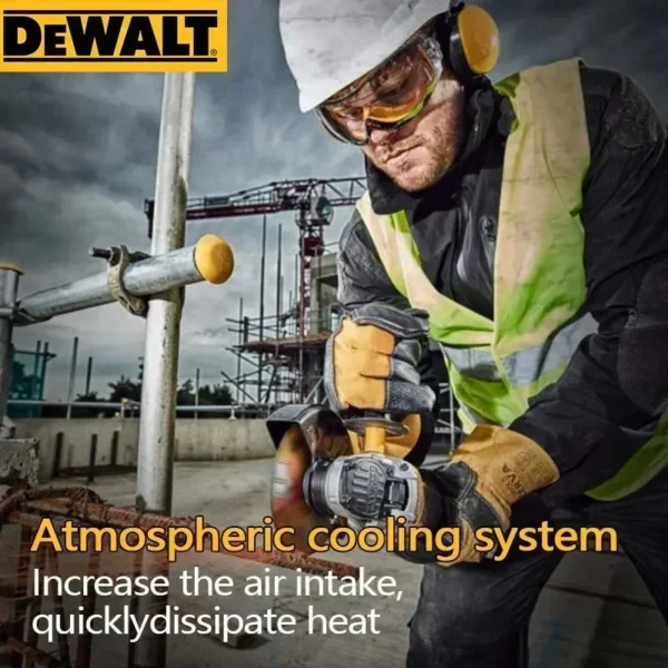 ⁦Dewalt dcg405 ראש שטוח זווית מטחנת מכונת חשוף מכונת חיתוך מכונת brushless 18v כלי כוח⁩ – תמונה ⁦3⁩