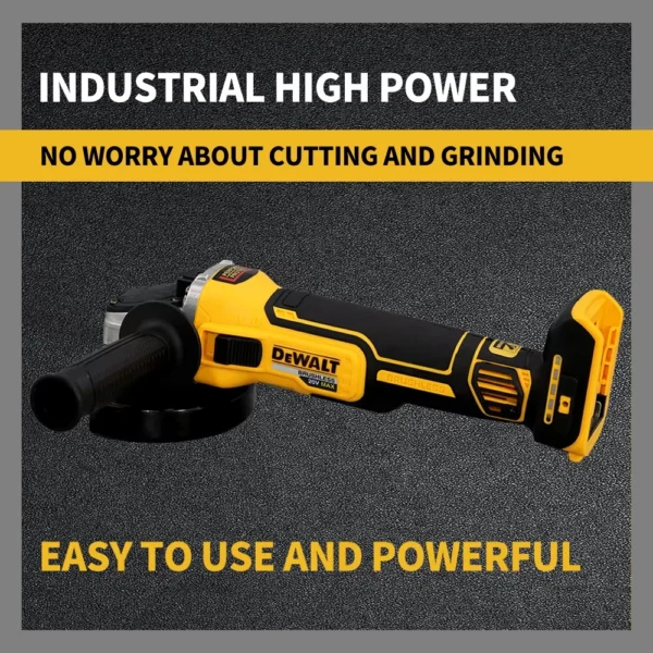 ⁦Dewalt dcg405 ראש שטוח זווית מטחנת מכונת חשוף מכונת חיתוך מכונת brushless 18v כלי כוח⁩ – תמונה ⁦5⁩